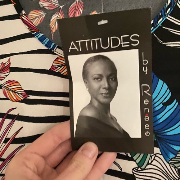 Attitudes By Renee B&W Multi Print Sleeveless Midi dress w/double slits/Sz M/NWT - Picture 3 of 4